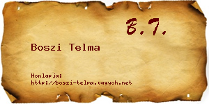 Boszi Telma névjegykártya